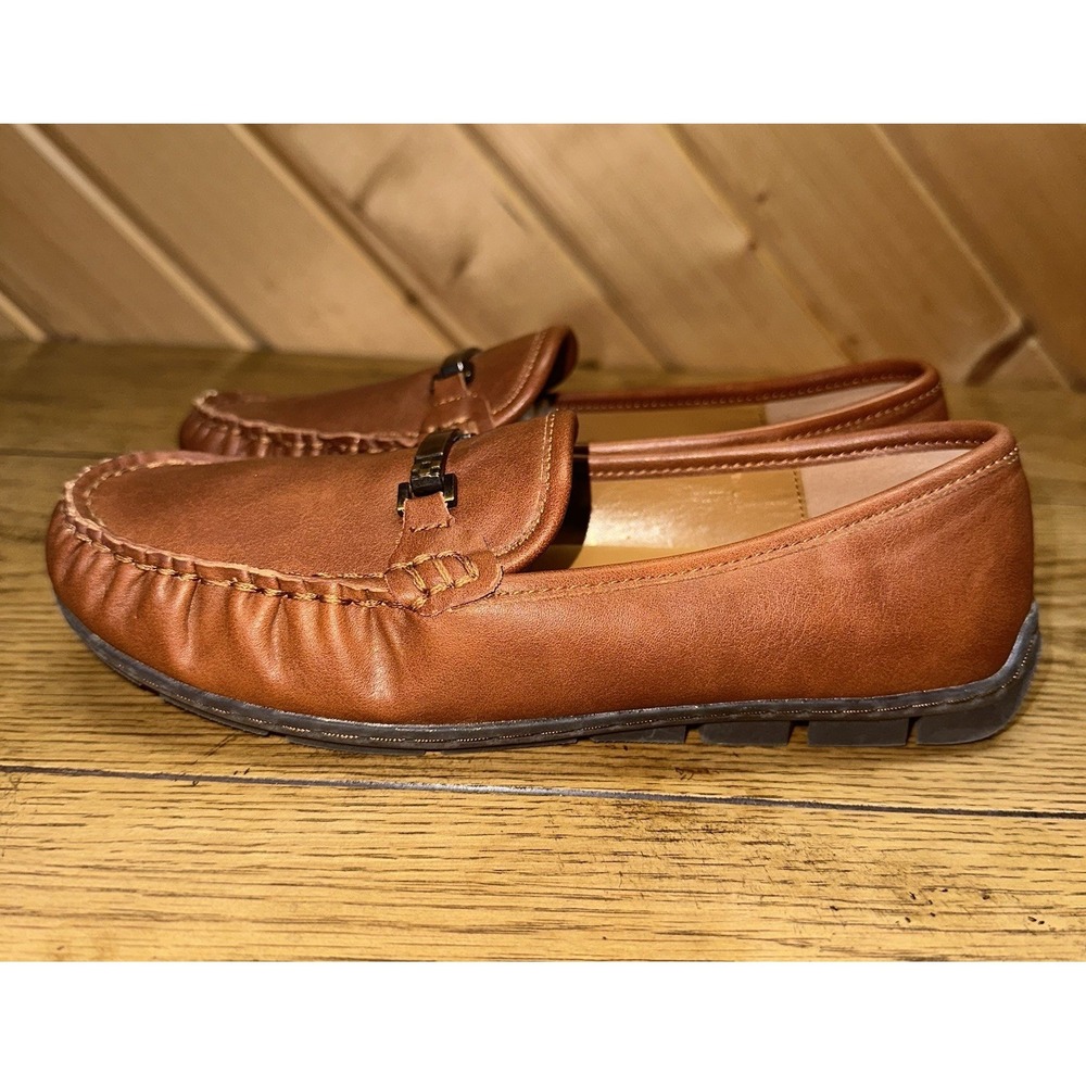 Two By Vince Camuto Daeva Brown Leather Horsebit Driver Loafers Slip On Boy's 3 - Picture 6 of 11